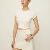 Lydia High Rise Denim Mini Skirt