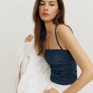 Irene Denim Halter Top