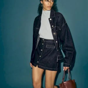 Amara High Rise Denim Mini Skirt