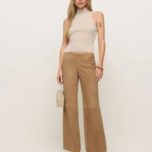 Petites Veda Vida Low Rise Leather Pant