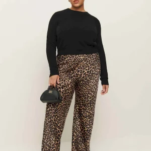 Gale Satin Mid Rise Bias Pant Es