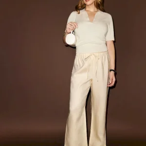 Olina Linen Cropped Pant