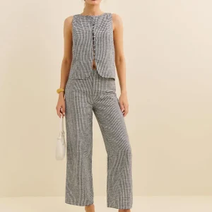 Petites Joni Linen Cropped Pant